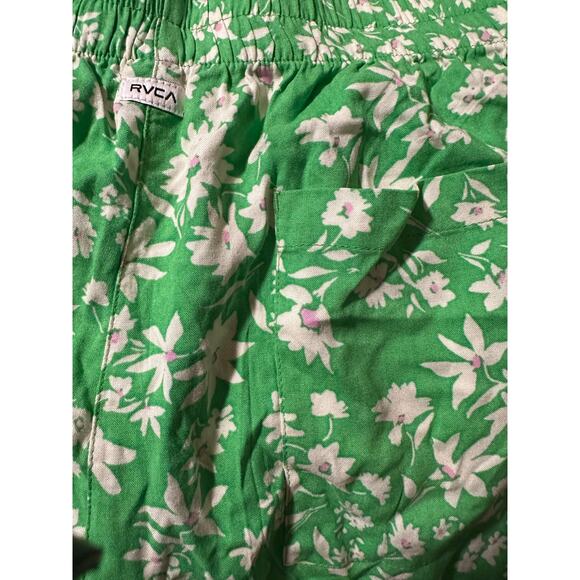 RVCA Sawyer Eco Viscose Shorts, Classic Floral Green, Women's Size 10, NWT - Picture 6 of 6